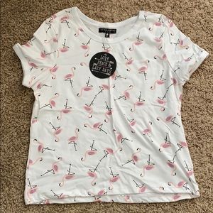 Love peace and lazy days flamingo top